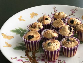 Mini muffins met bosbessen